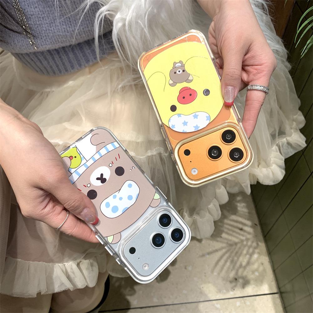 Чехол Rilakkuma Цыпленок для iPhone 14/13/12/11 Pro Max Защита от падений