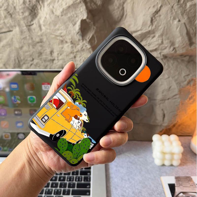 For IQOO 15 Ultra 15R/13/12 NEO 11/Neo 10 Z10 Z11 Turbo Z9 "Animal Holiday" Micro Matte Hard Phone Case/ Z9X Z8X Z7i NEO 9 Half Wrap Shockproof  Cover