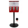 Candy Vending Machine with Stand Anti Theft Keys Triple Individual Candy Boxes Coin Operated