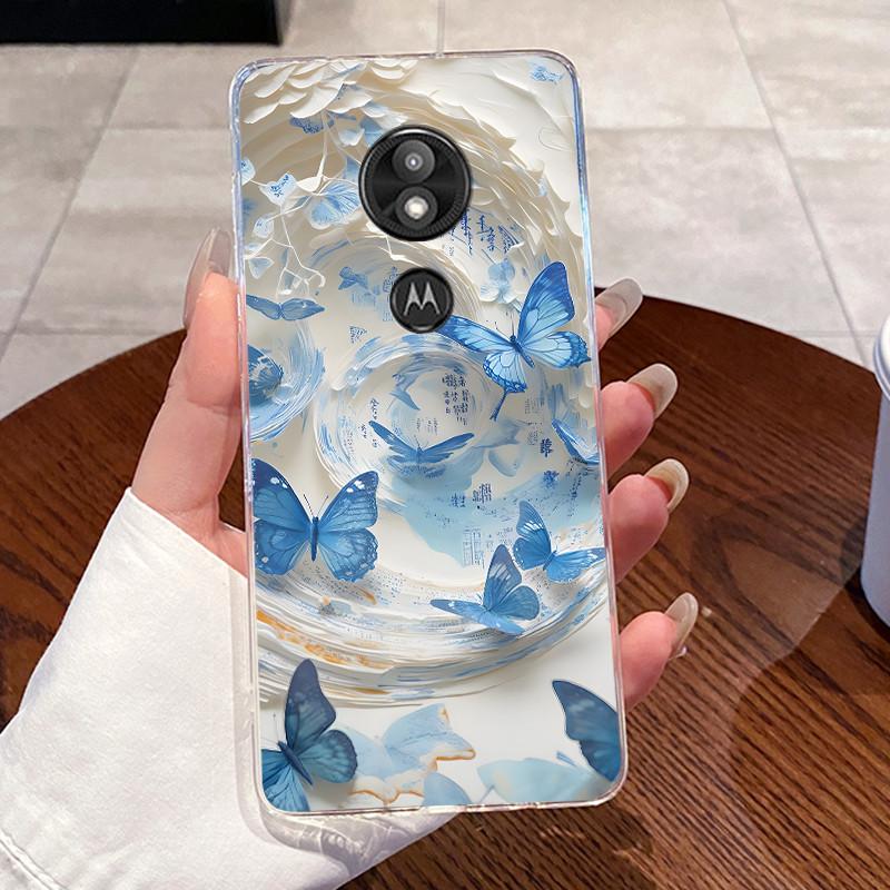 Casing For Motorola Moto E5 Play / E5 Plus Case Aesthetic Fashion Cute Cat Soft Silicone Back Cover Transparent TPU Phone Case