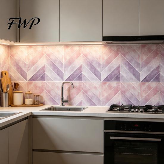 Oil-proof Tile Sticker 2 Pcs Wall Stickers, Peel And Stick Backsplash, Self Adhesive Floor Renovation Waterproof Kitchen Decals for Kitchen, Bathroom,