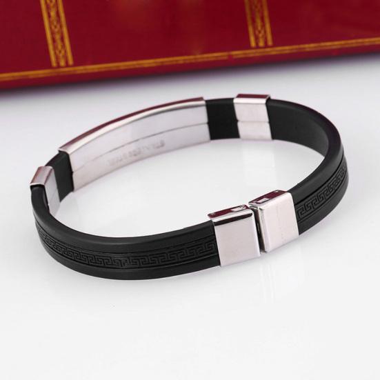 Силиконовый браслет, мужской регулируемый браслет, ювелирные изделия, подарок на день рождения