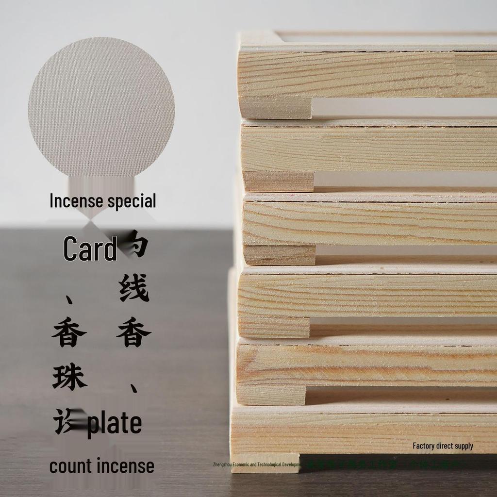 Russian Pine Solid Wood Sun-Drying Incense Tool - Handmade Incense Drying Rack with Compass