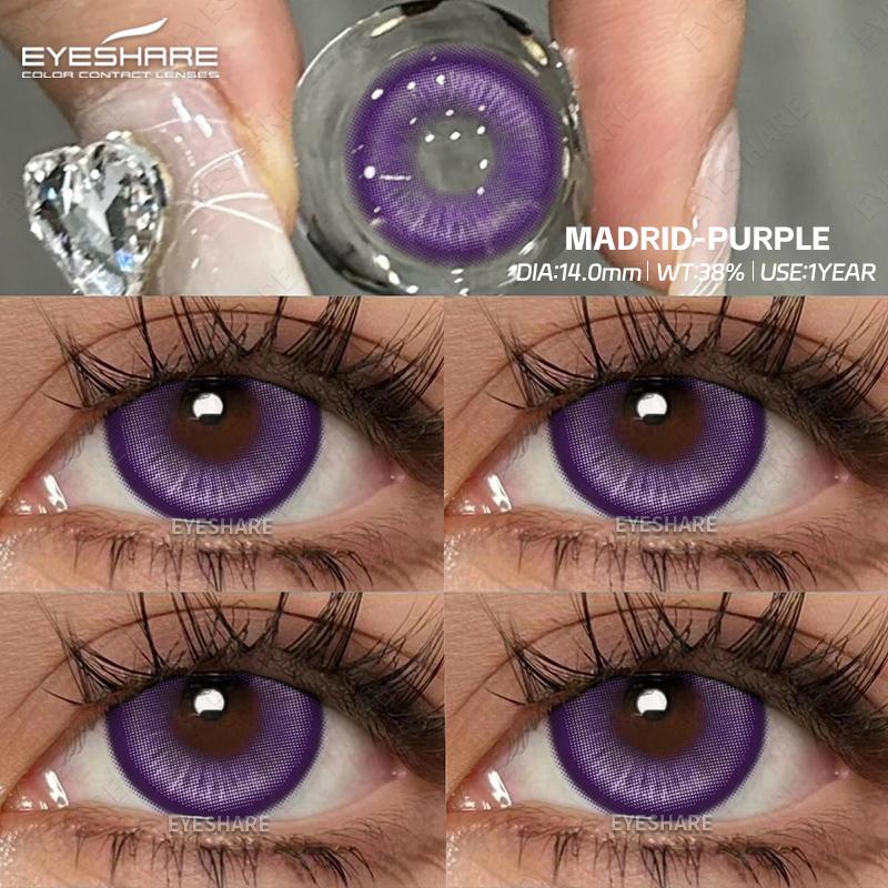 Eyeshare 1Pair Halloween Colored Contact Lenses for Eyes Lenses Red Eye Contacts Blue Eye Lens Cosplay Color Contact Lenses