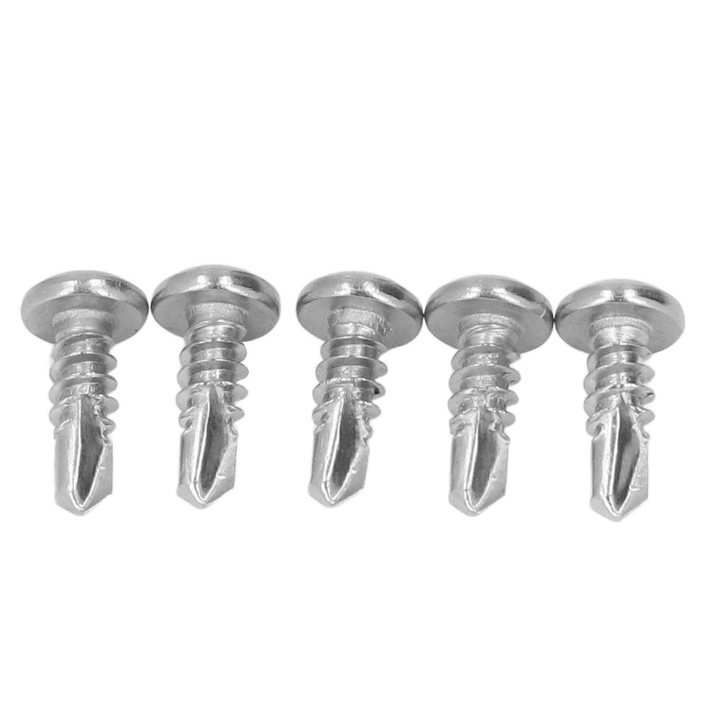 200 шт. Саморезов самосверлящих M4.2x13мм Нержавеющая сталь 410 Самонарезающие Крестообразная Круглая Головка Сверло