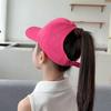 Комплект из 1 детской шапки, летние пустые цилиндры, детские шапочки с язычком утки, шляпы от солнца с вышитым бантом для девочек, бейсболки с завязанным хвостиком