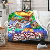 New Cartoon Digimon Blankets for Beds Anime Blanket Queen Size Soft Bed Sheet Rome Decor Winter Bedding Cover Kids Gift Picnic