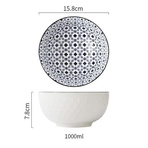 1 шт. японская посуда керамическая миска одинарная студенческая общежитие миски фруктовый салат суп рис популярная в сети миска для лапши ноль отходов