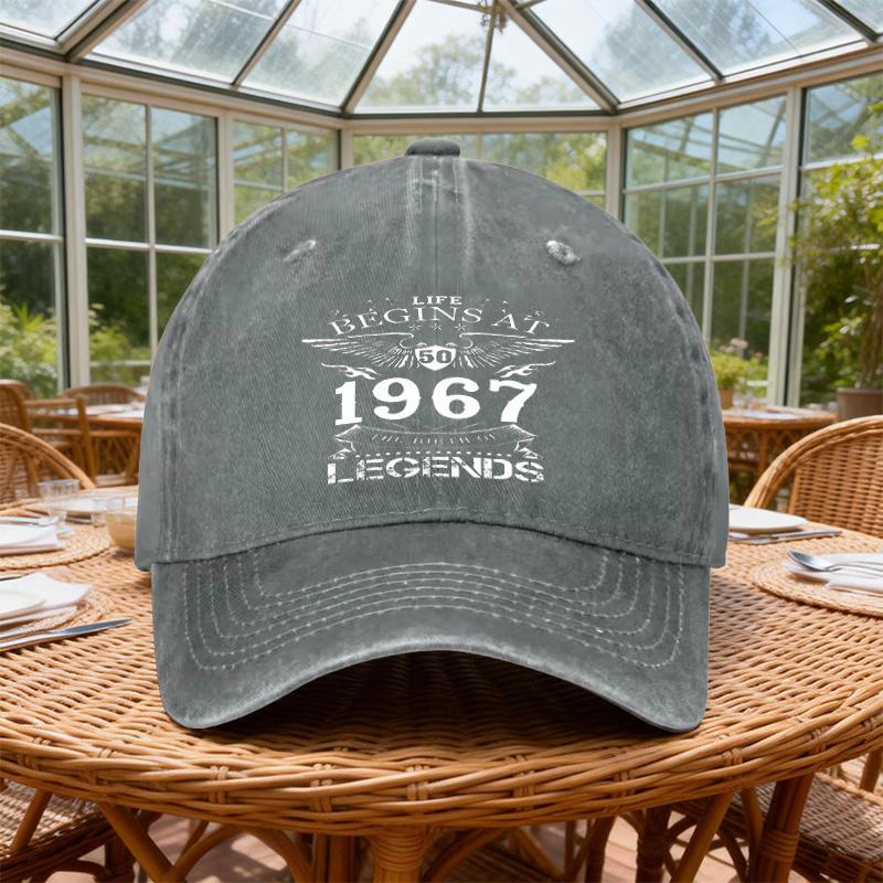 pc Vintage Printed Washed Baseball Cap Legendary MenS Casual HipHop Sports Hat Outdoor Stylish Hat