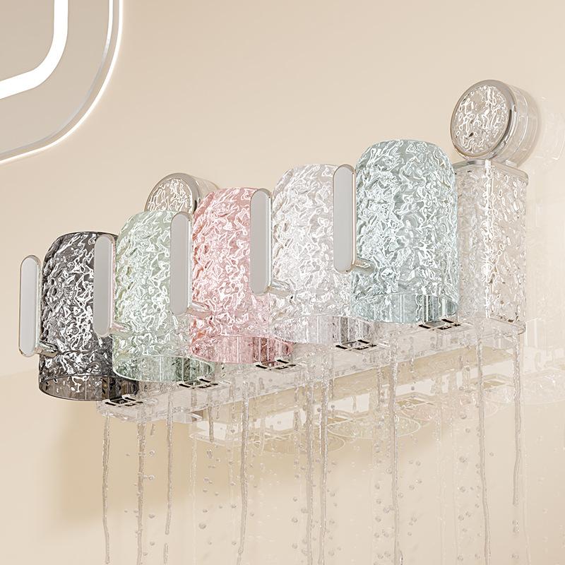 Подставка для зубных щеток на присоске, Не требует сверления, Подставка для зубных щеток для ванной комнаты, Настенная подставка для стаканов для зубных щеток, Подставка для хранения стаканов для зубных щеток