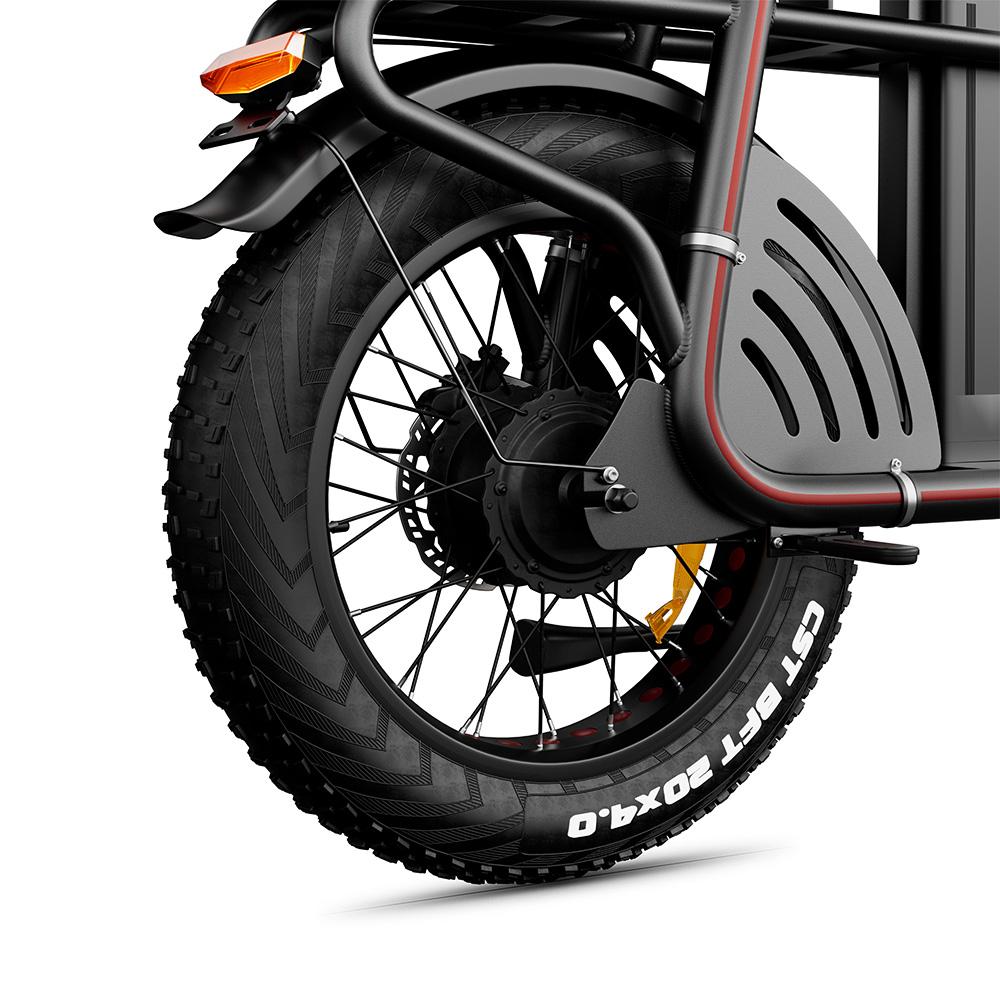 Электровелосипед Drvetion 1000 Вт пиковая мощность 20-дюймовые широкие шины Взрослый электровелосипед 48 В 15 Ач ЖК-дисплей Максимальный запас хода 80 км с NFC ET20