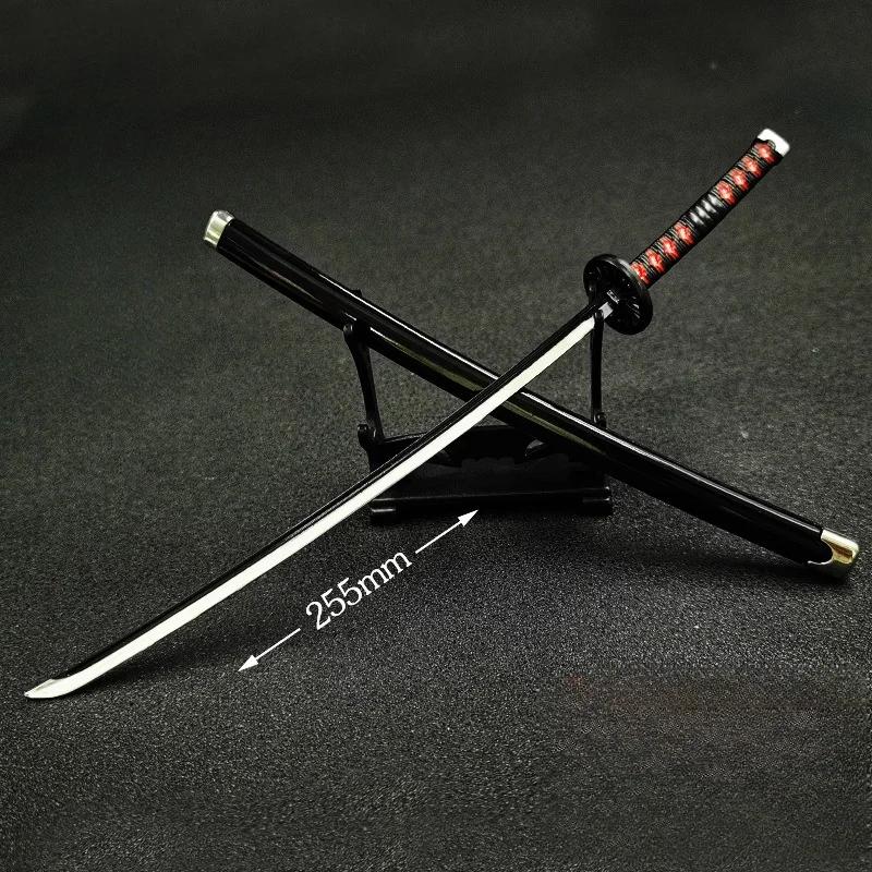 25см Мечи катаны Истребителя демонов Kimetsu No Yaiba Самурайский меч Реальный размер Японская катана Аниме Косплей Реквизит Украшение для дома