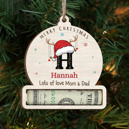 Забавный держатель для денег, подвесная подвеска с шнурком, легко подвешиваемая денежная карта, аксессуары для подвешивания рождественской елки