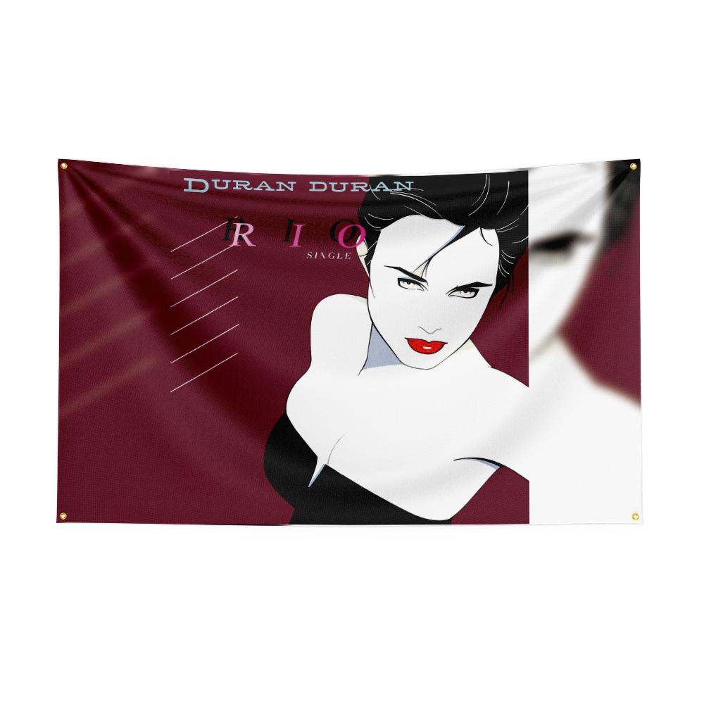 The Dduran Duran Flag Rock Music Band Banner Hd Printing Tapestry Exhibition Music Band Fans Garage Decor