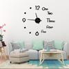 Acrylic Wall Sticker Clock with Luminous Function, Silent Living Room Wall Clock