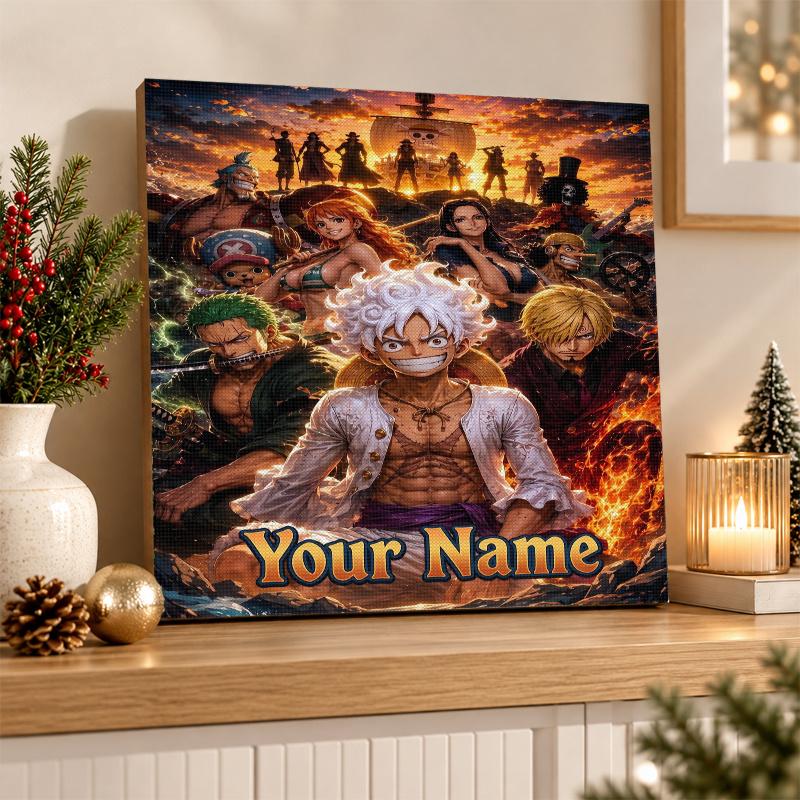 One Piece Custom Name Text 5D Diamond Painting Kit DIY Full Drill Diamond Art Decoration