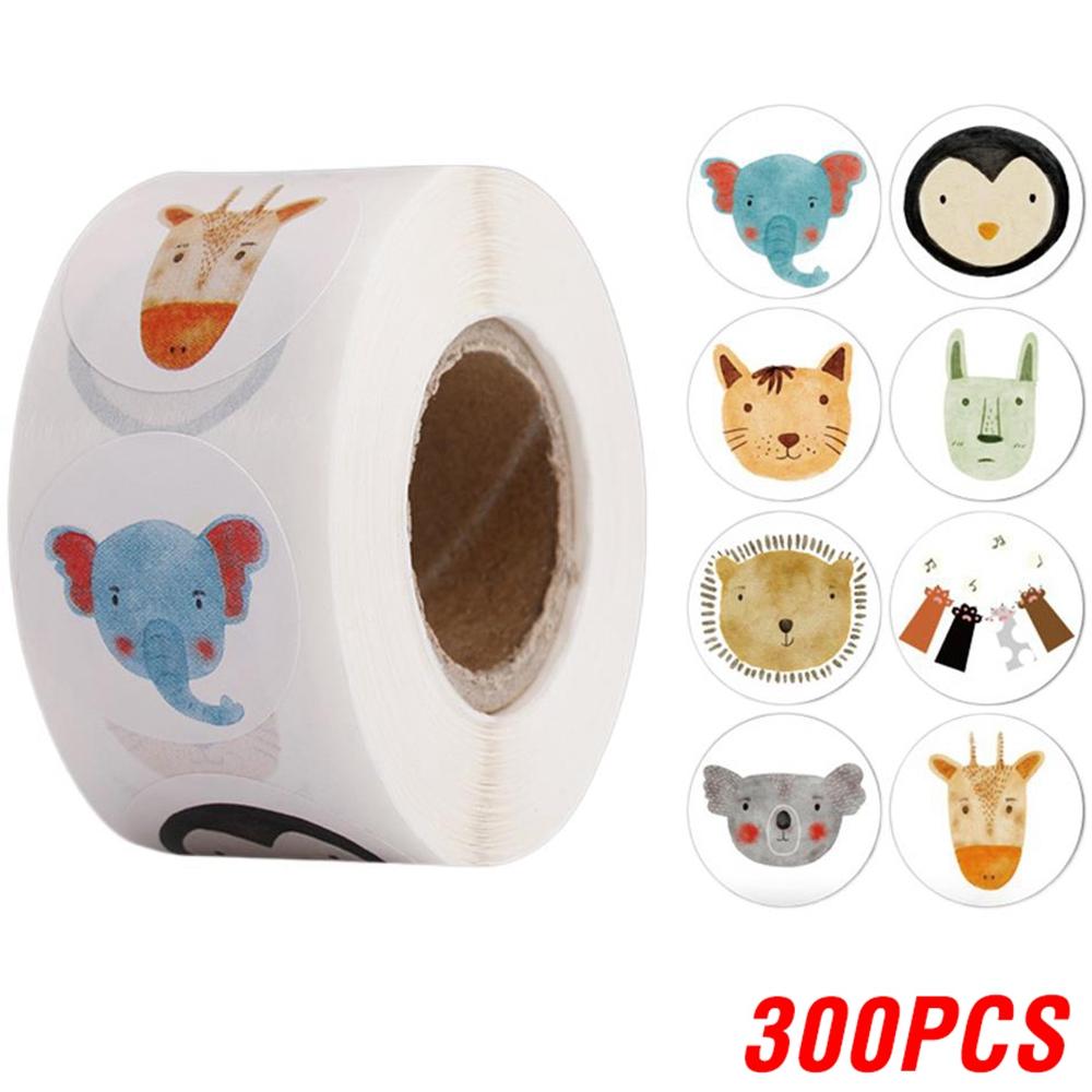100-500pcs Cartoon Reward Sticker Children Encouragement Sealing Labels Kids Gifts Decorative Teacher Supplies Animal Sticker