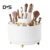 Makeup Brush Holder Large Capacity Multiple Compartments Multi-angle Rotating Countertop Cosmetic Organizer