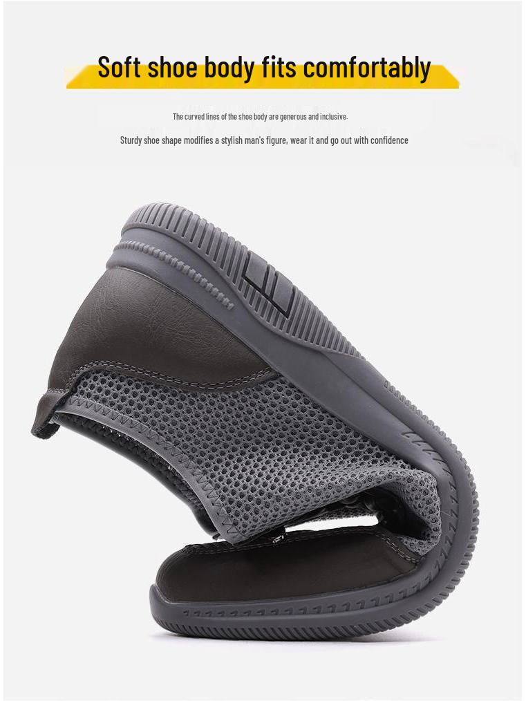 Summer Men's Breathable Mesh Flyknit Sneakers - Stylish & Versatile Driving Shoes