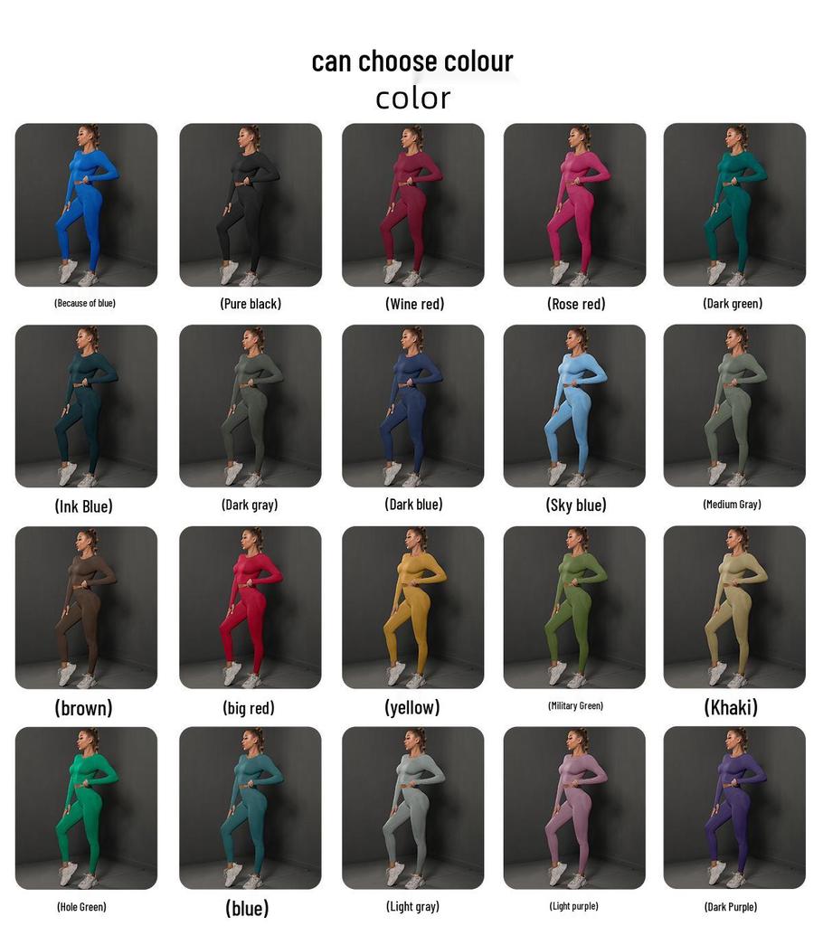 European-American Seamless Peach Lift Yoga Suit: Women's Two-Piece Running & Fitness Set.