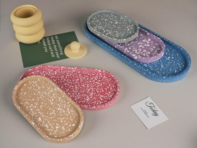 Силиконовая форма для овальных подставок под стаканы, пепельницы, подноса из цемента и гипса, литьевых форм из эпоксидной смолы, для рукоделия и домашнего декора.