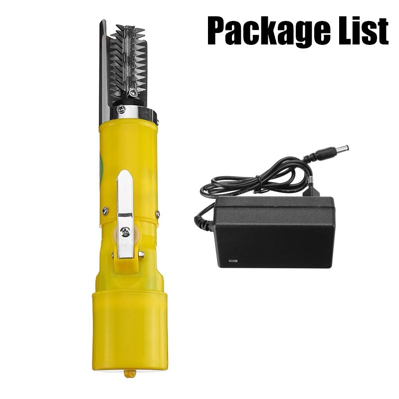 16.8V Электрическая рыбочистка Водонепроницаемая Перезаряжаемая Рыбочистка Очиститель Рыбы Удаляет Очиститель Удаляет Накипь Скребок Инструмент для Морепродуктов 28*5.5см