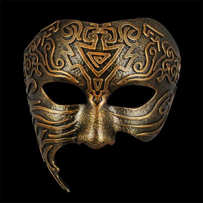 Geometric Ancient Pattern Resin Mask Role Playing For Christmas And Halloween