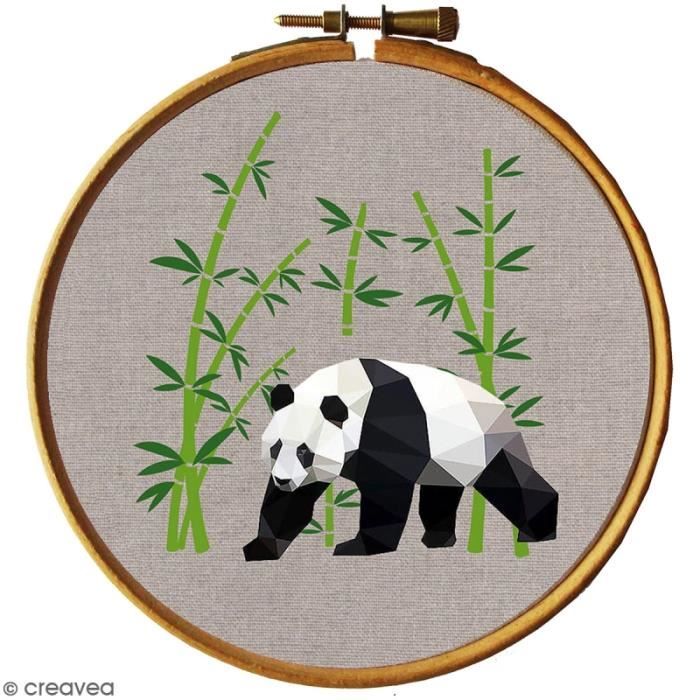 Kit broderie - Panda géométrique
