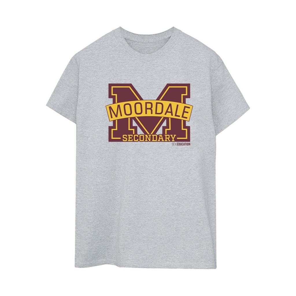 Netflix Womens/Ladies Sex Education Moordale M Logo 2 Cotton Boyfriend T-Shirt