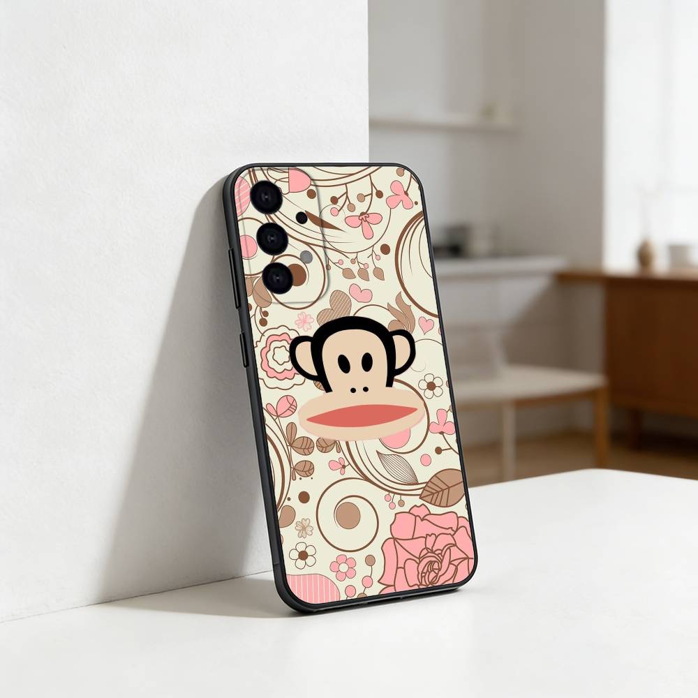 Милый забавный американский бренд P-Paul Frank Чехол для телефона для Samsung S25,S24,S21,S22,S23,S30,Ultra,S20,Plus,Fe,Lite Черный корпус