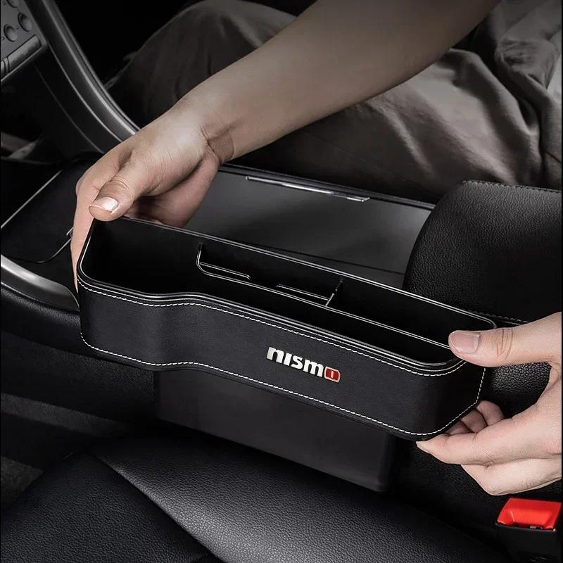 Car Seat Crevice Storage Filler Munti-functional Pocket Stowing Tidy For Nissan Nismo Tiida Teana GTR Juke Note Versa Almera
