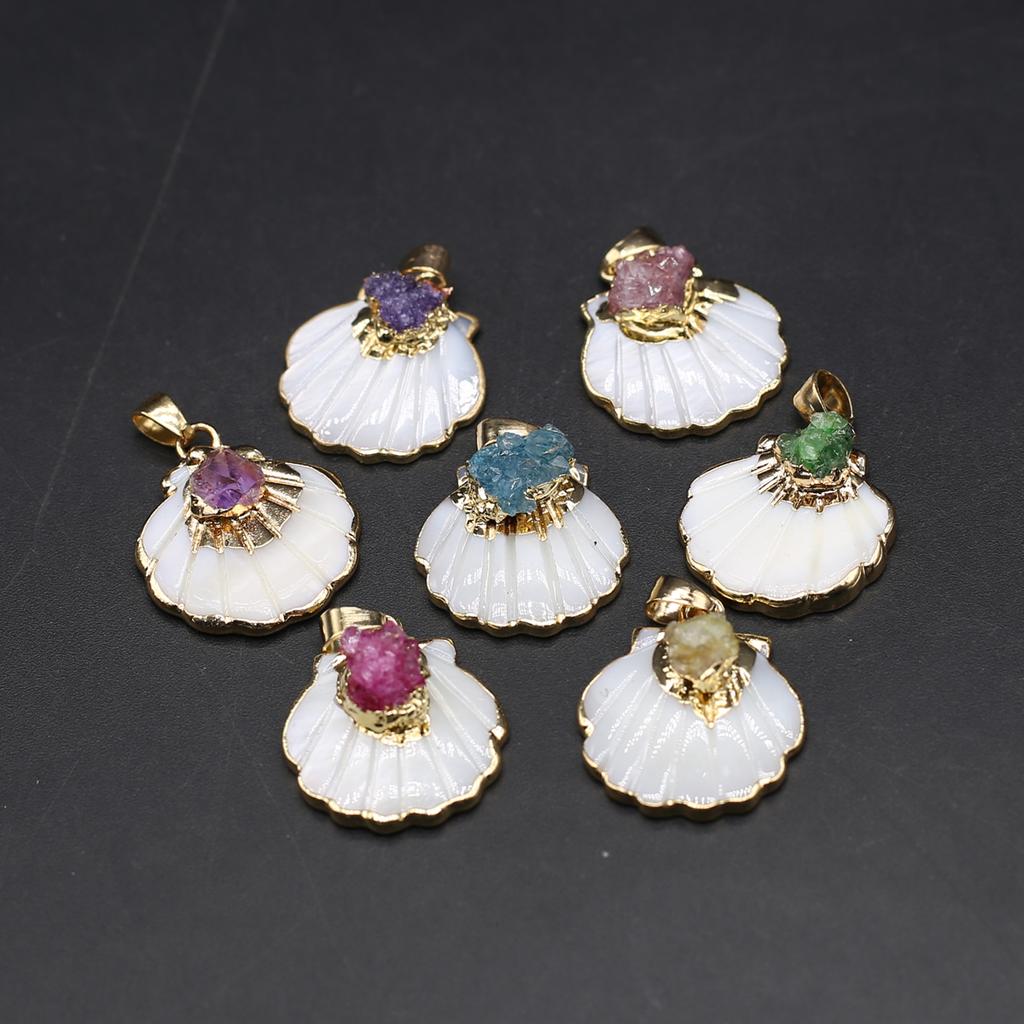 Подвески из натуральных ракушек, перламутровые ракушки, подвески для изготовления ювелирных изделий, серьги, ожерелье, аксессуары, ремесла