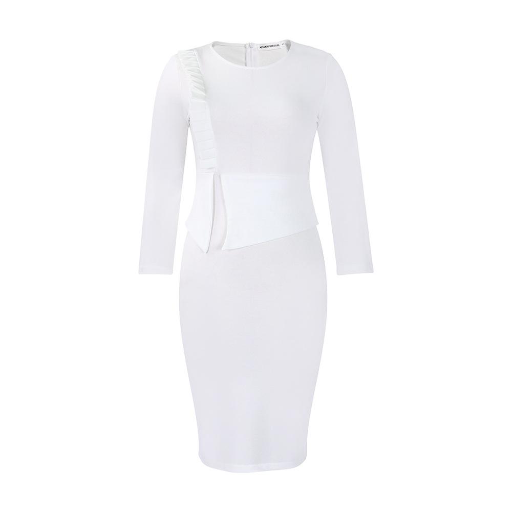 Women's Autumn and Winter Dress Temperament Elegant Office Plus Size Dresses