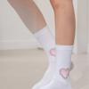 Hiig [no.311] White Heart Cushion Sport Socks