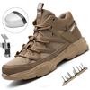 Men's Lightweight Breathable Safety Work Shoes Indestructible Shatterproof Comfortable Sneakers Plastic Head Design