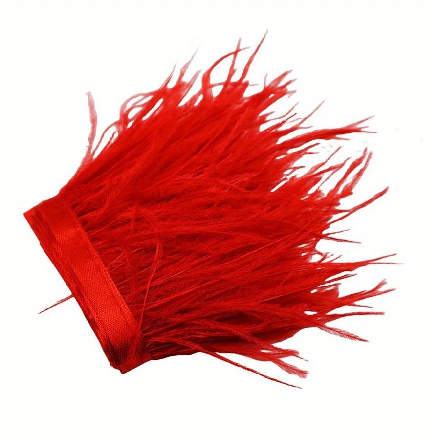 1/10М Натуральное перо Черные страусиные перья Отделка Поделки Сделай сам Перьевая лента Изготовление ювелирных изделий Свадебная вечеринка Рождественский декор 8-10см