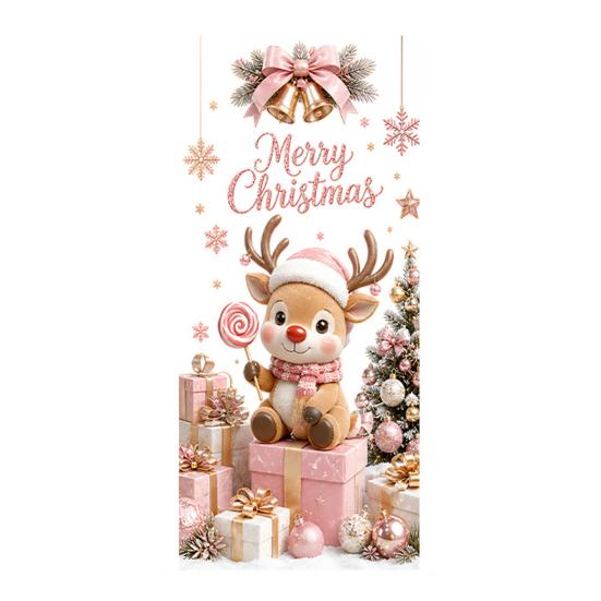 Decorative Stickers for Store Christmas Window Clings, Cute Snowman Santa Penguin Reindeer Durable Sunproof Glass Decal Glass, Reusable Holiday Static