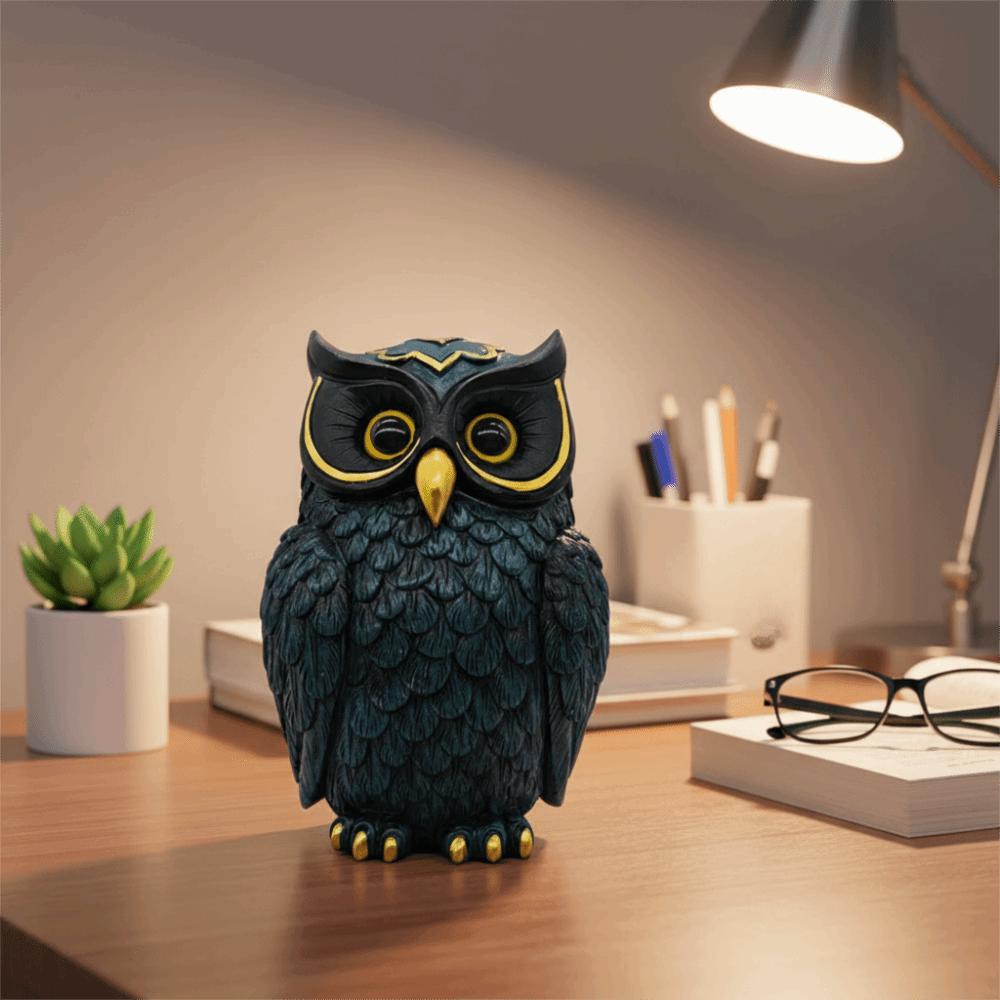 Cute Owl Statue Vintage Owl Sculpture Entryway Decoration Animal Statue TV Cabinet