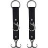 Headrest Hooks For Car Back Seat Organizer Black Faux Leather Hanger Holder Hook, For Hanging Purses And Bags And Coats Grocery Bag Umbrellas Handbag
