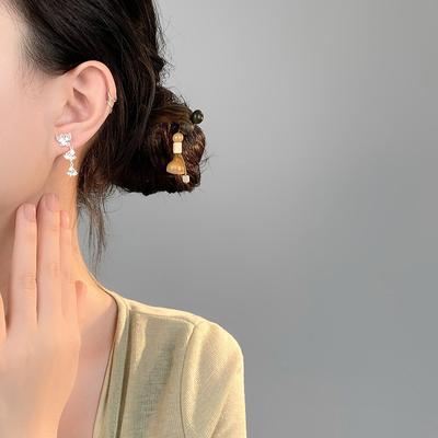 Элегантные серьги с тремя бабочками для женщин, серьги в китайском стиле, аксессуары для чеонгсама