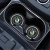 WFDZ5 1/2pc Car Badge Water Cup Holder Anti-slip Pad Mat Bottle Slot Coaster For Skoda Rapid Fabia 1 2 Octavia A7 Yeti Superb Roomster