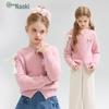 Девочкин вязаный кардиган с капюшоном и 3D-плюшевым декором