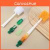 Versatile Household Cup Brush Bottle Brush Kitchen Groove Cleaning Tool Long Handle Brush 5 In 1 Cleaning Set Green
