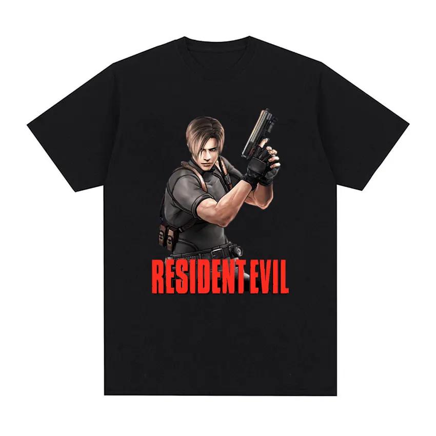 Лимитированная серия Leon S. Футболка Кеннеди Resident Evil Женская Мода Эстетика Большая Футболка Женская Ретро Трендовая Крутая Футболка