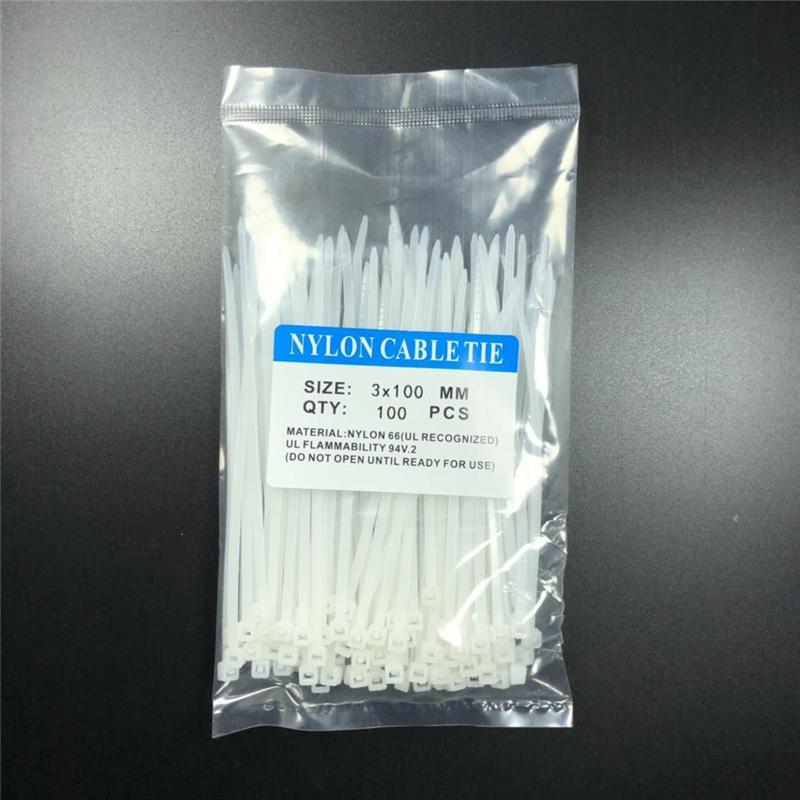 100 шт. сетевой нейлоновый пластиковый кабельный ремень с застежкой-молнией