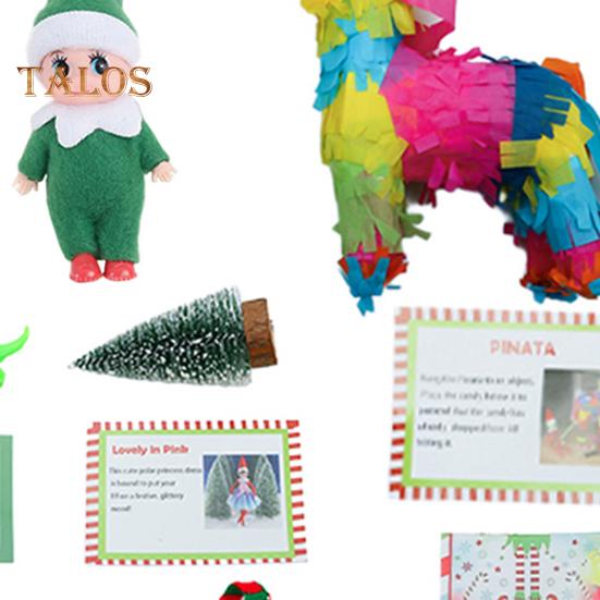 Рождественский комплект эльфа 2024 года 12/24 дня рождественских развлечений для эльфа реквизит обратный отсчет Рождества подарочная коробка для детей и семьи