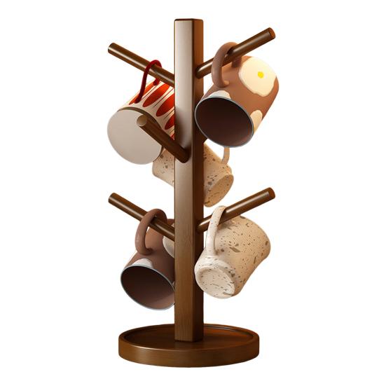 Настольная полка-держатель для стаканов из массива дерева, перевернутый держатель для чашек, несущая способность, штабелируемый, для кухни, ресторана, дома