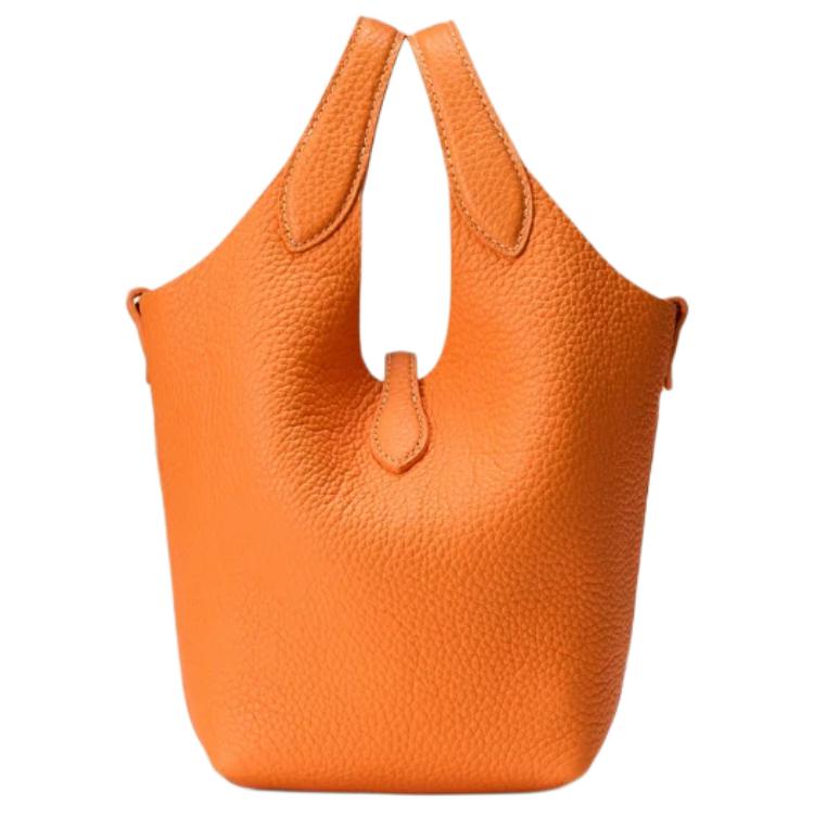 Polo Ralph Lauren Logo Solid Tote Bag Shopping Crossbody Leather Handbag Small Women tote bags Orange 428944657002