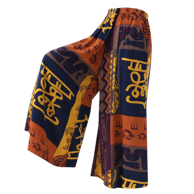 Женские широкие брюки-шаровары для йоги в стиле бохо, цыганские хиппи, тайские женские брюки в стиле бохо, с рюшами на талии, женские брюки Aladdin