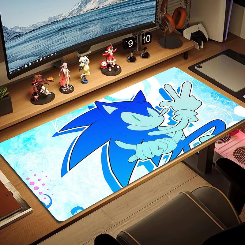 Sonic Vibes Print Cushion Non-slip Laptop Tablet Big Mousepad XXL Mat Mini PC Playmat With Lock edge